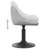 Chaises pivotantes à manger lot de 6 gris clair velours 