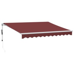 Auvent rétractable automatique bordeaux 300x250 cm 