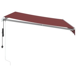 Auvent rétractable automatique bordeaux 300x250 cm 