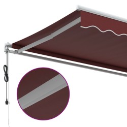 Auvent rétractable automatique bordeaux 300x250 cm 