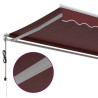 Auvent rétractable automatique bordeaux 300x250 cm 