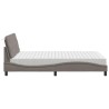 Lit avec matelas taupe 140x200 cm tissu 