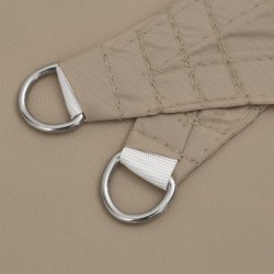 Voile de parasol tissu oxford triangulaire 3x3x3 m taupe 
