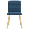 Chaises à manger lot de 6 bleu tissu 