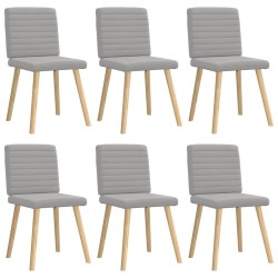 Chaises à manger lot de 6 gris nuage tissu 