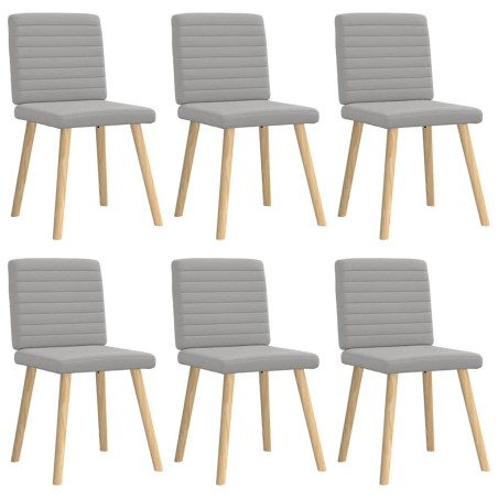 Chaises à manger lot de 6 gris nuage tissu 