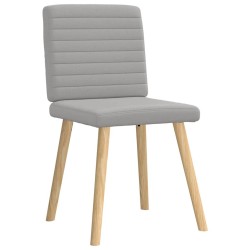 Chaises à manger lot de 6 gris nuage tissu 