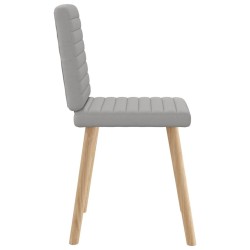 Chaises à manger lot de 6 gris nuage tissu 