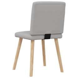Chaises à manger lot de 6 gris nuage tissu 