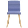 Chaises à manger lot de 6 bleu jean tissu 