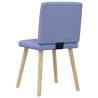Chaises à manger lot de 6 bleu jean tissu 