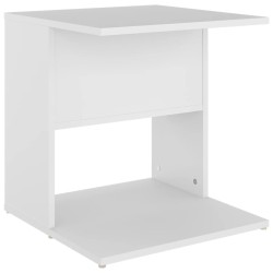 Table d'appoint blanc 45x45x48 cm bois d'ingénierie 