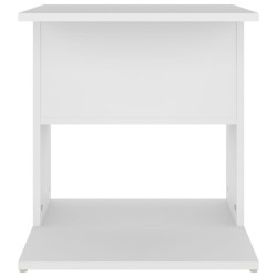 Table d'appoint blanc 45x45x48 cm bois d'ingénierie 