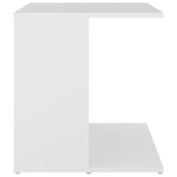 Table d'appoint blanc 45x45x48 cm bois d'ingénierie 