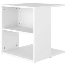 Table d'appoint blanc 45x45x48 cm bois d'ingénierie 