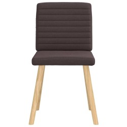Chaises à manger lot de 6 marron foncé tissu 