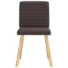 Chaises à manger lot de 6 marron foncé tissu 