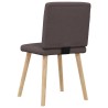 Chaises à manger lot de 6 marron foncé tissu 