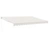 Auvent rétractable crème 4,5x3 m tissu et aluminium 