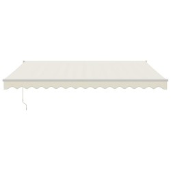 Auvent rétractable crème 4,5x3 m tissu et aluminium 