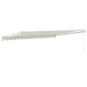 Auvent rétractable crème 4,5x3 m tissu et aluminium 