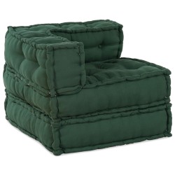 Poufs modulaires2 pcs en tissu vert 