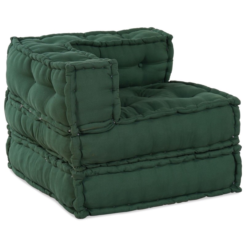 Poufs modulaires2 pcs en tissu vert 