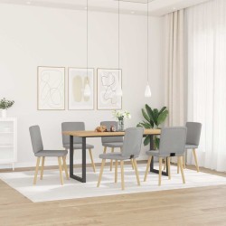 Chaises à manger lot de 6 gris nuage tissu 