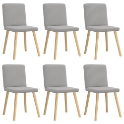 Chaises à manger lot de 6 gris nuage tissu 