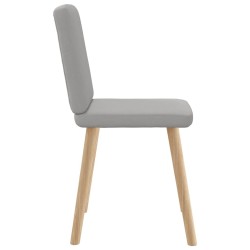 Chaises à manger lot de 6 gris nuage tissu 