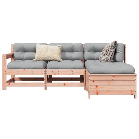 Salon de jardin 4 pcs bois massif sapin de douglas 