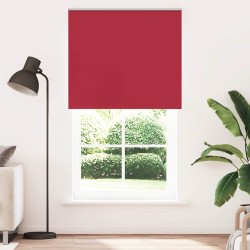 Store enrouleur occultant rouge largeur du tissu 126,6 cm 