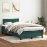 Sommier à lattes de lit et matelas vert foncé 120x220cm velours 