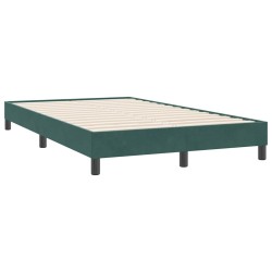 Sommier à lattes de lit et matelas vert foncé 120x220cm velours 