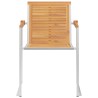 Chaises de jardin avec coussins lot de 2 Teck solide et acier 