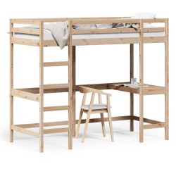 Lit superposé sans matelas 100x200 cm bois massif de pin 