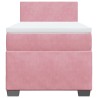 Sommier à lattes de lit avec matelas Rose 100x200 cm Velours 