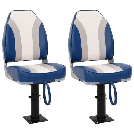 Sièges bateau lot de 2 piédestal hauteur réglable pivotant 360° 