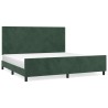 Cadre de lit sans matelas vert foncé 200x200 cm velours 