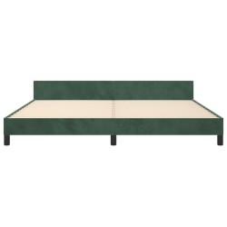 Cadre de lit sans matelas vert foncé 200x200 cm velours 