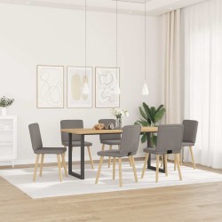 Chaises à manger lot de 6 taupe tissu 