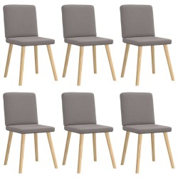 Chaises à manger lot de 6 taupe tissu 