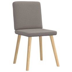 Chaises à manger lot de 6 taupe tissu 