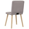 Chaises à manger lot de 6 taupe tissu 