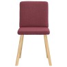 Chaises à manger lot de 6 rouge bordeaux tissu 