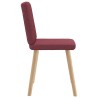 Chaises à manger lot de 6 rouge bordeaux tissu 