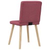 Chaises à manger lot de 6 rouge bordeaux tissu 