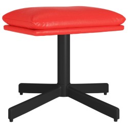 Repose-pied Rouge 60x60x36 cm Similicuir 