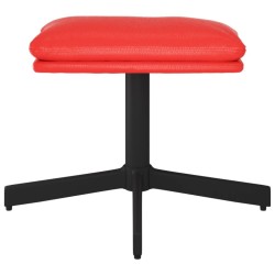 Repose-pied Rouge 60x60x36 cm Similicuir 