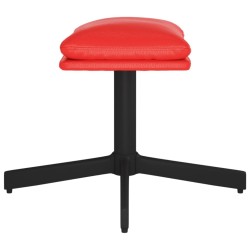 Repose-pied Rouge 60x60x36 cm Similicuir 